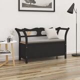  Klupa crna 107 x 45 x 75,5 cm od masivne jelovine | shoptok.hr