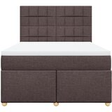  Krevet s oprugama i madracem tamnosmeđi 140 x 190 cm od tkanine | shoptok.hr