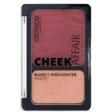 Catrice Cheek Affair Blush &amp; Highlighter Palette paletka z rdečilom in osvetljevalcem 10 g Odtenek 020 end of friendzone cene