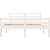  Okvir za krevet od masivnog drva bijeli 135x190 cm bračni | shoptok.hr