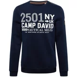 CAMP DAVID Sweater majica noćno plava / bijela