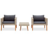 Maison Chic Seti vrtnega pohištva - Vrtna garnitura - Vrtni pohištvo set z blazinami 3-delna poli ratan bež, (21796722) | Shoptok.si