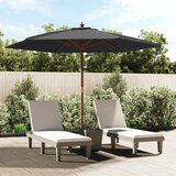 vidaXL Vrtni suncobran s drvenim stupom crni 299 x 240 cm cijene