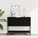 Maison Chic konzolna miza - miza ob steni črna 100x35x74,5 cm inženirski les, (21785995) Cene