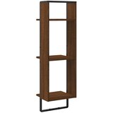  Zidna polica s 3 razine smeđa boja hrasta 30x25x100 cm drvena | Eponuda.com