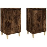 Maison Chic Dvo delni komplet Nočne omarice - Nočne mize dimljeni hrast 40x35x70 cm inženirski les, (21689618) | Shoptok.si