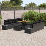  Sjedeća garnitura za vrt Crna 100 x 100 x 71 cm Poli ratan | shoptok.hr