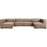 Windsor & Co Sofas Svetlo rjava usnjena kotna zofa (v obliki črke U) Madame - Windsor & Co Sofas Cene