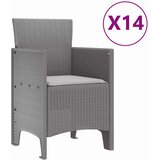  Vrtni set za objed 15 pcs Svjetlosiva Polt ratan | Eponuda.com