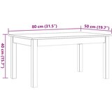 vidaXL Klubska mizica voščeno rjava 80x50x40 cm trdna borovina | Shoptok.si