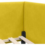  Kotni okvir postelje z matrico Drugo 2 pcs Rumena Žamet, (5000123999) | Shoptok.si