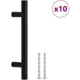  Ručke za ormarić 10 kom crne 96 mm od nehrđajućeg čelika | shoptok.hr