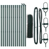 vidaXL heksagonalna ograja zelena 0.6x25 m jeklo, stebriči 13 kosov zelena Ø32 mm 100 cm galvanizirano jeklo | Shoptok.si