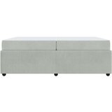 vidaXL Posteljni okvir z vzmetnico Svetlo siva 200 x 200 cm Žamet | Shoptok.si