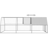 Vanjski kavez za kokoši 3 x 6 x 2 m od pocinčanog čelika | shoptok.hr
