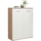 CARRYHOME omara za čevlje bela, hrast sonoma | Shoptok.si