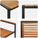  Vrtni set za objed 7 pcs Crna i smeđa poliratan | shoptok.hr