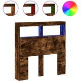 Ormarić za uzglavlje LED boja dimljenog hrasta 100x17x102 cm | shoptok.hr