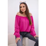 Kesi Spanish blouse with decorative sleeves fuchsia Cene