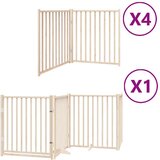 vidaXL Ograda za pse z vrati zložljiva 12 panelov 960 cm topolovina | Shoptok.si