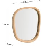 Kave Home Zidno ogledalo s okvirom od masivnog drveta 45,5x47 cm Alura – | shoptok.hr
