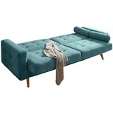 MID.YOU ZOFA S POSTELJNO FUNKCIJO, zelena tekstil, leseni material | Shoptok.si