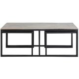 Light & Living Crni/u brončanoj boji metalni stolići za kavu u setu 3 kom 50x120 cm Kumalu – | shoptok.hr