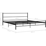  Posteljni okvir črn kovinski 180x200 cm, (20606271) | Shoptok.si