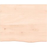 vidaXL Stenska polica 60x50x2 cm neobdelana trdna hrastovina | Shoptok.si