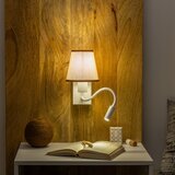  Brilagi - LED zidna lampa NUBILA 1xE27/25W/230V + LED/3W bela/braon | Eponuda.com