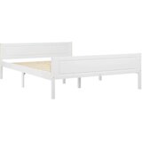 vidaXL Posteljni okvir trdna borovina bele barve 120x200 cm | Shoptok.si