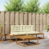  Set vanjskih sofa s jastukom 3 Komad Prirodna i krem | shoptok.hr