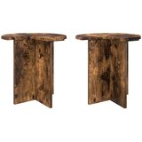  Bocni stol 2 pcs Dimljeni hrast Ø 39 x 38 cm Konstruirano drvo | shoptok.hr