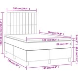  box spring s madracem tamnosmeđi 120 x 190 cm od tkanine | shoptok.hr