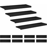Step treads 12 kom. 90 x 30 x 2 cm Crna Čvrsto drvo bukve Slike