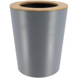 Tendance kanta za smeće s otvorom na poklopcu 5 l metal/bambus, siva | shoptok.hr