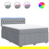 Maison Chic Box spring postelja - Vzmetna postelja z vzmetnico svetlo siva 160x200 cm žamet SL5537, (21901054) | Shoptok.si