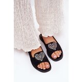 S. BARSKI Women's Sandals With Decorative Heart S.Barski KV27-018 Black | Shoptok.si