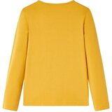  Dječja majica dugih rukava tamna oker boja 104 | shoptok.hr