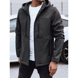 DStreet Men's transitional softshell jacket with hood dark gray | Eponuda.ba