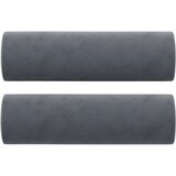 vidaXL Kavč dvosed z okrasnimi blazinami temno siv 120 cm žamet | Shoptok.si