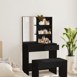  Toaletni stolić s ogledalom crni 74,5 x 40 x 141 cm | shoptok.hr