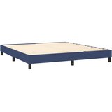 Krevet box spring s madracem LED plavi 180x200 cm od tkanine | Eponuda.com