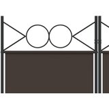 Sobna pregrada s 3 panela smeđa 120 x 200 cm od tkanine | shoptok.hr