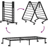  Okvir kreveta bez madraca sklopivi crni 90x200 cm čelik | shoptok.hr