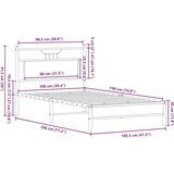  Posteljni okvir brez vzmetnice hrast 100x190 cm inženirski les, (21829087) | Shoptok.si