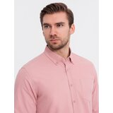Ombre Men's REGULAR FIT cotton shirt with pocket - pink | Eponuda.ba