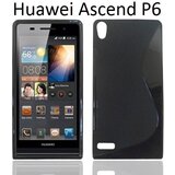  Gumijasti / gel etui S-Line za Huawei Ascend P6 - črni | Shoptok.si