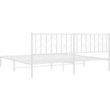 Metalni okvir za krevet s uzglavljem bijeli 200x200 cm | shoptok.hr