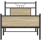 vidaXL Posteljni okvir brez vzmetnice hrast 90x200 cm inženirski les Cene